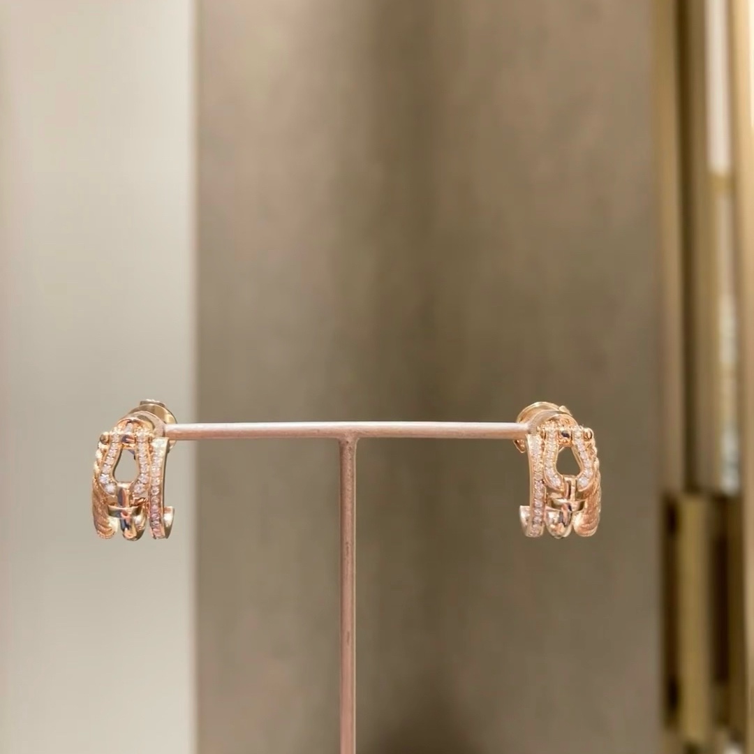 High-Quality Fashion Ear-Cracker: 💠Force Series Earrings with Microplating 18k Gold - 图片 7