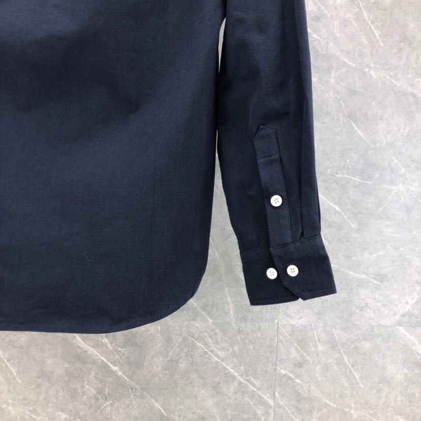 THOM BROWNE Cotton-Slashed Shirt: New Long-Sleeve Exclusive Collection, Various Colors. - 图片 7