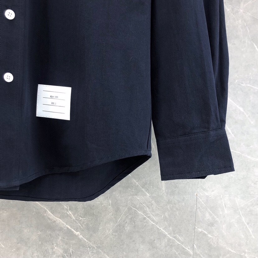 THOM BROWNE Cotton-Slashed Shirt: New Long-Sleeve Exclusive Collection, Various Colors. - 图片 6