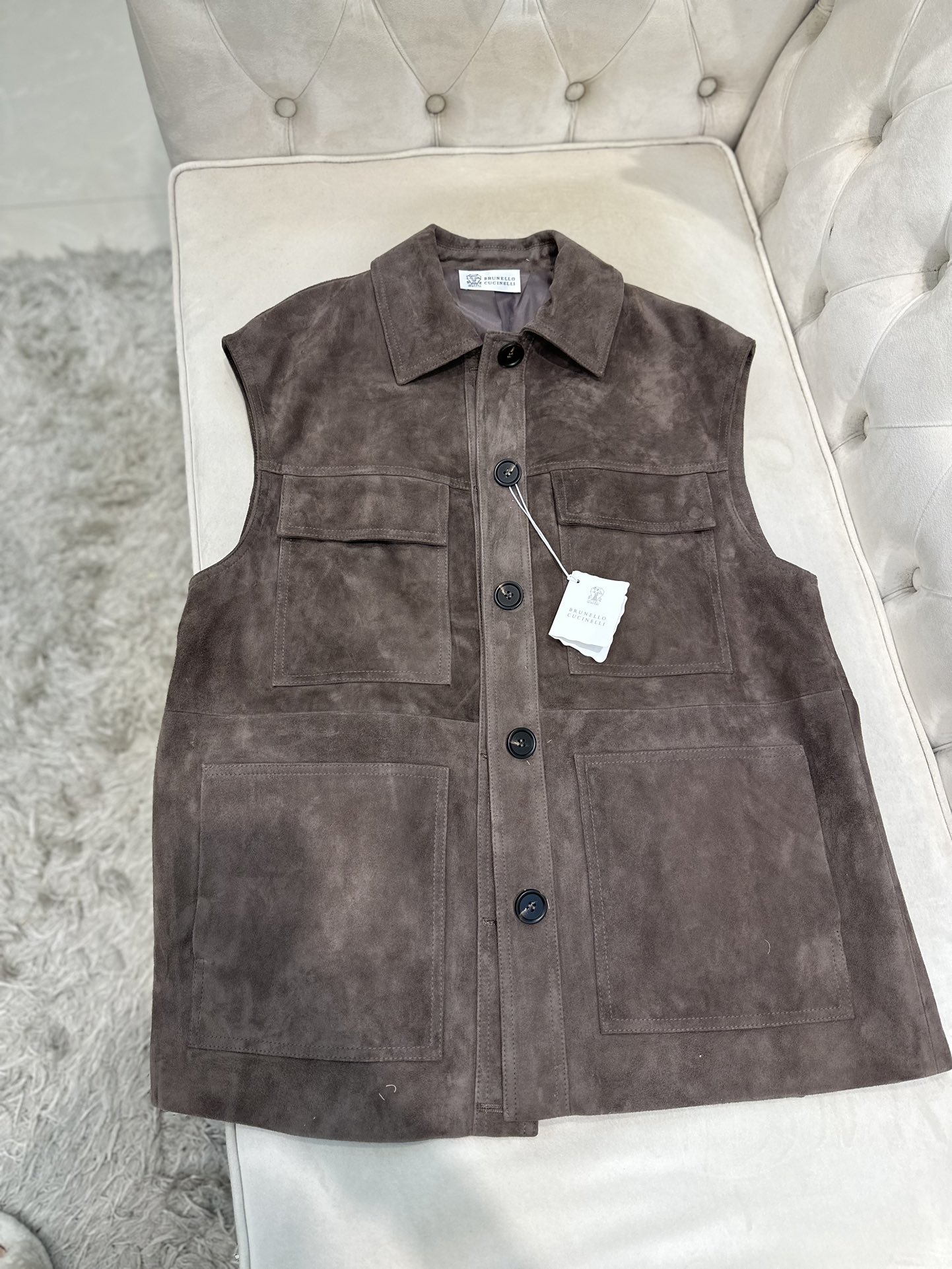 “Brumello Cucinello 2025AW Series: Original High-End Goat Velvet Female Suit with Dustproof Bag” - 图片 1