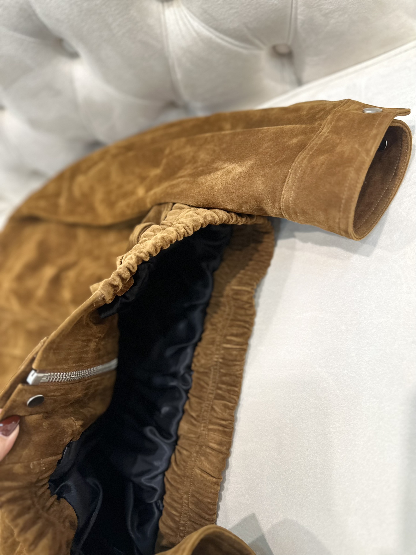 Saint Laurent 2025 AW Female Goat Skin Suit with Dust Bag – Kenya Imports – Size S-L - 图片 5