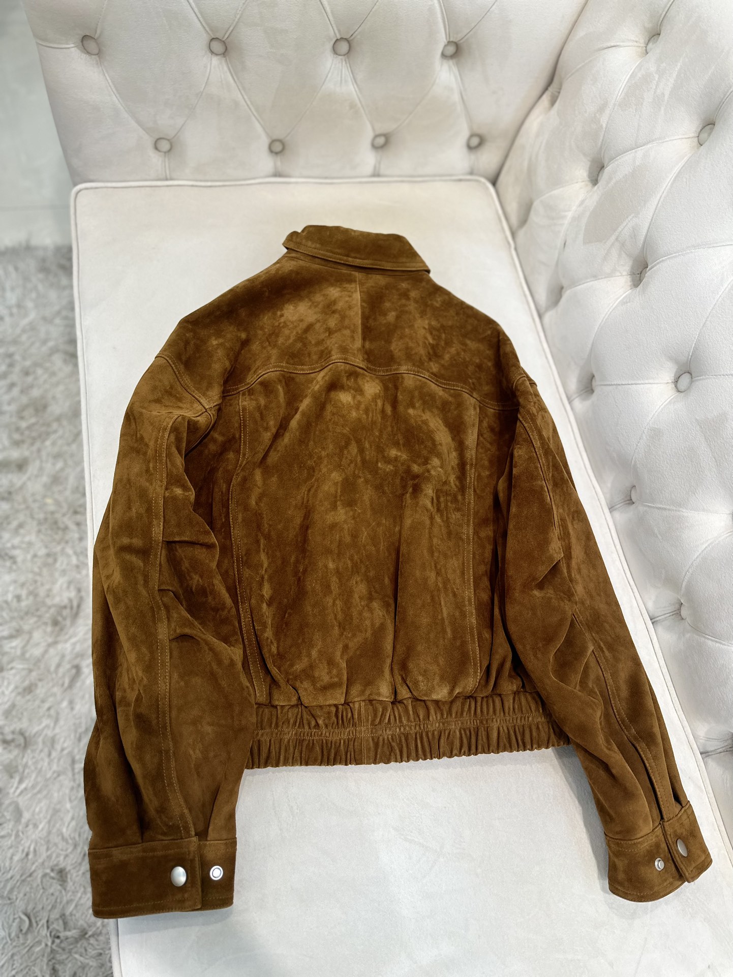 Saint Laurent 2025 AW Female Goat Skin Suit with Dust Bag – Kenya Imports – Size S-L - 图片 6