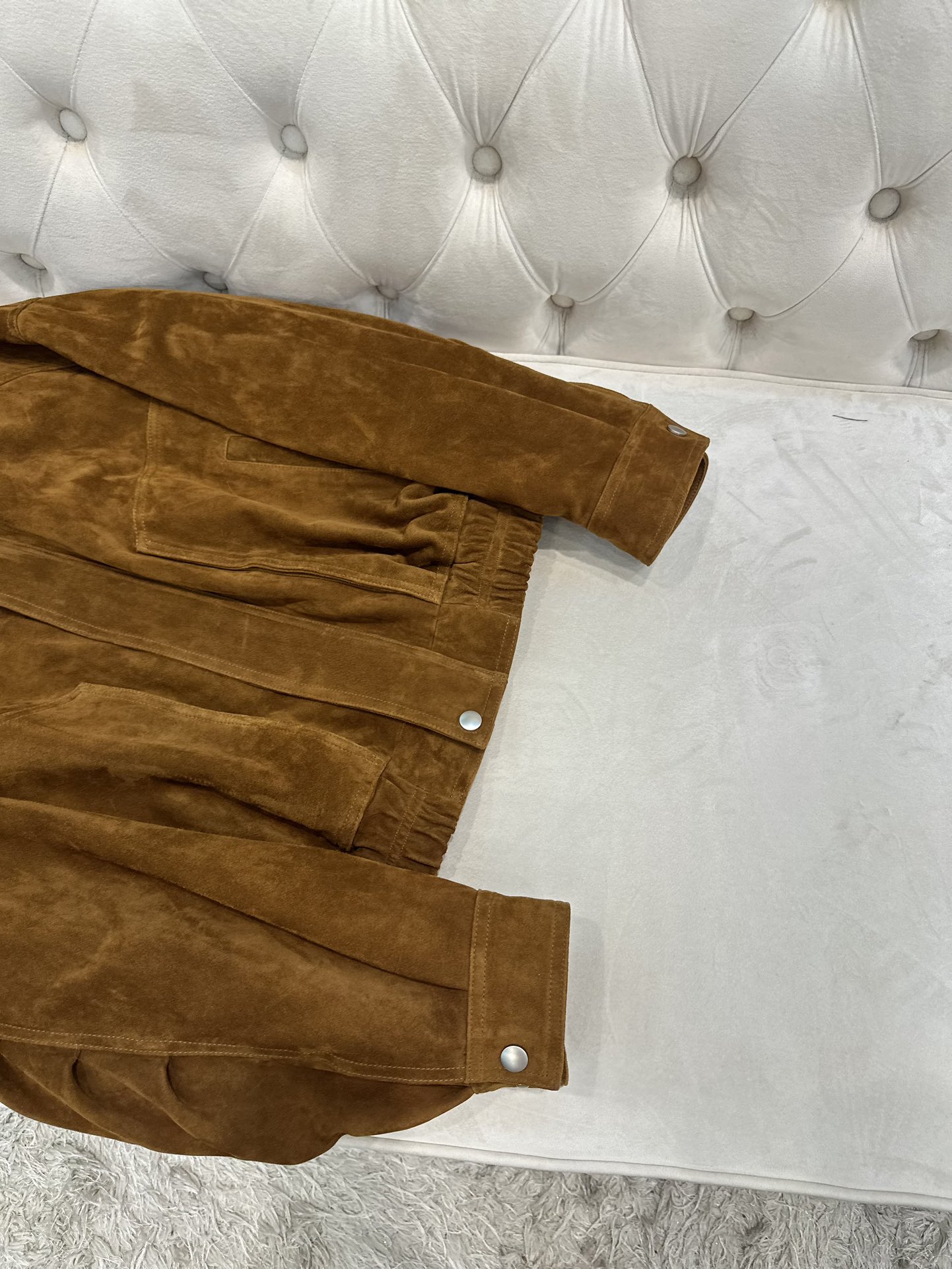 Saint Laurent 2025 AW Female Goat Skin Suit with Dust Bag – Kenya Imports – Size S-L - 图片 2