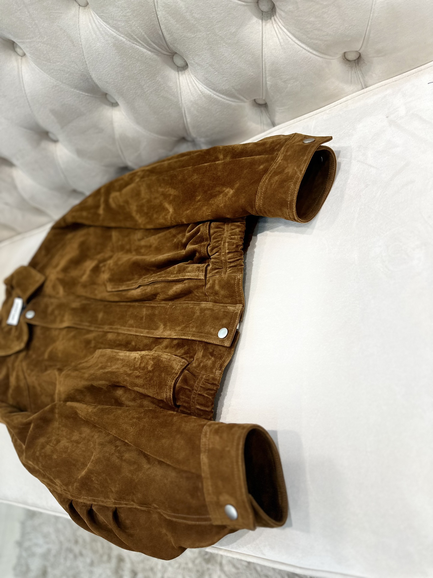 Saint Laurent 2025 AW Female Goat Skin Suit with Dust Bag – Kenya Imports – Size S-L - 图片 3