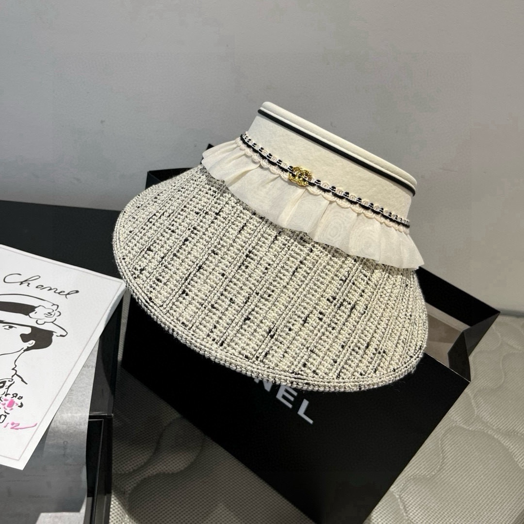 🆕

Chanel香奈儿空顶遮阳帽，发箍遮阳帽，头围57cm