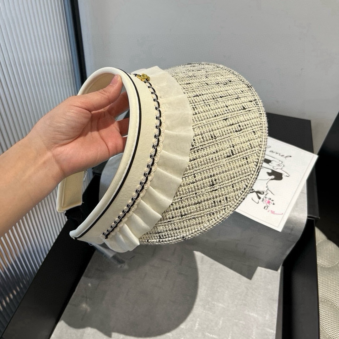 🆕

Chanel香奈儿空顶遮阳帽，发箍遮阳帽，头围57cm