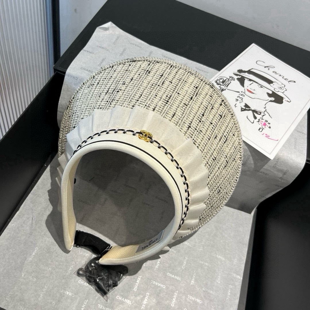 🆕

Chanel香奈儿空顶遮阳帽，发箍遮阳帽，头围57cm