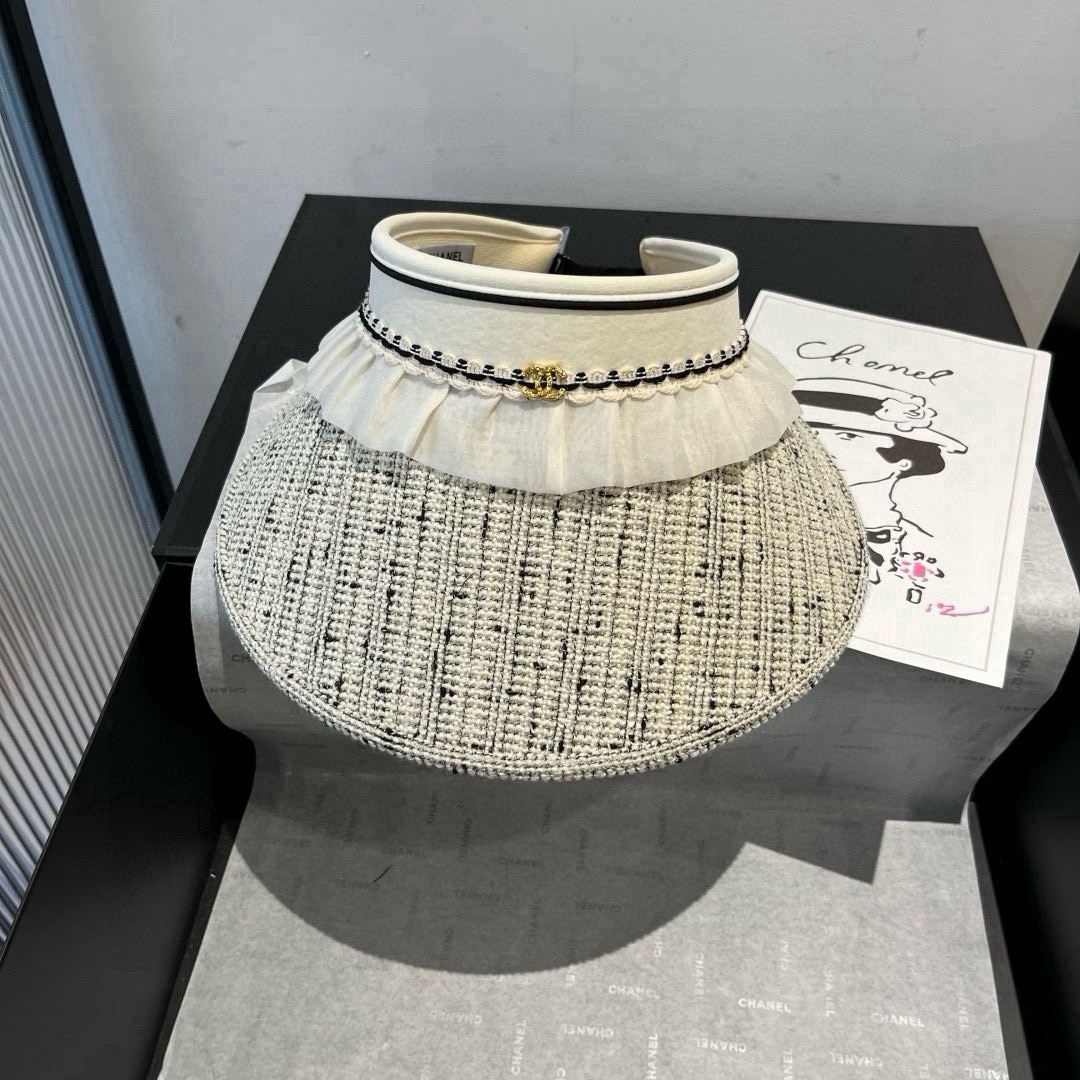 🆕

Chanel香奈儿空顶遮阳帽，发箍遮阳帽，头围57cm