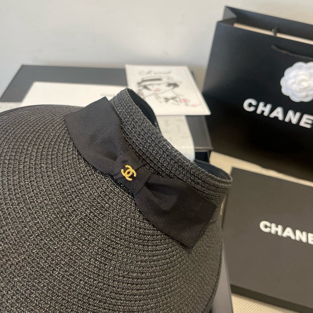 🆕

Chanel香奈儿蝴蝶结遮阳帽，空顶草帽，可调节