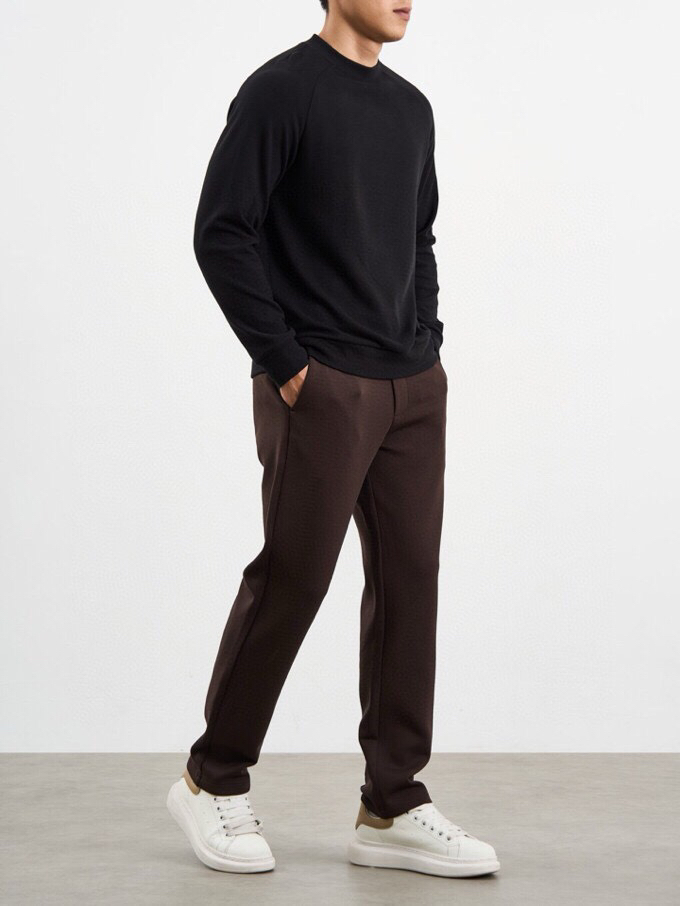 P528 Ermenegildo Zegna Fall Winter Collection: Light, Woolen Long-Sleeved T-Shirts with Close Shoulder Cut. - 图片 6