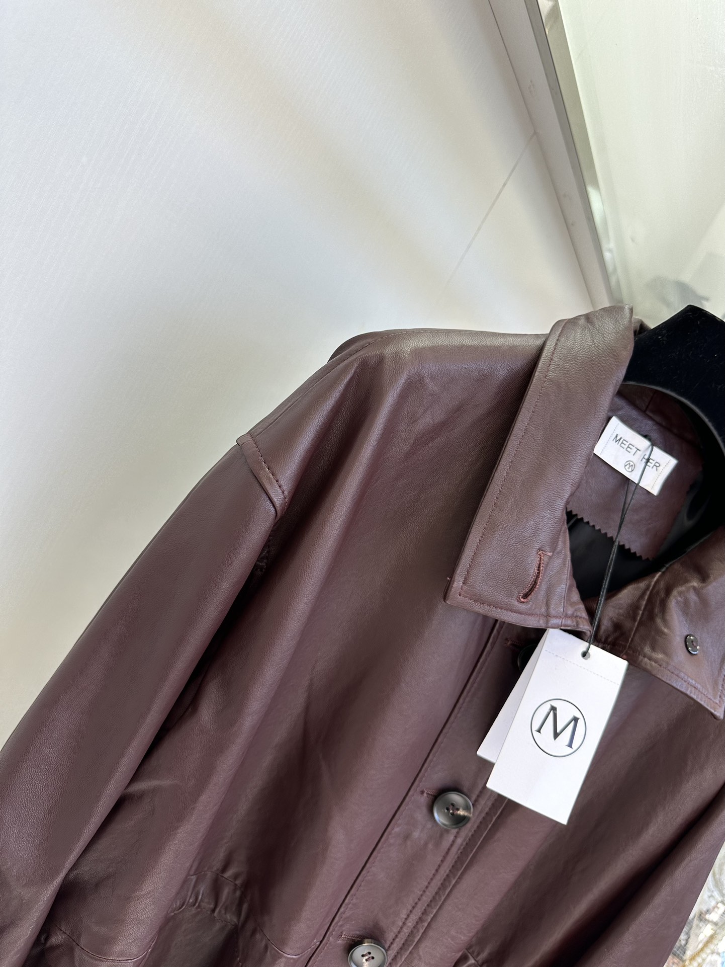 Women's Lambskin Leather Jacket with Striped Sleeve Detail - Stylish & Comfortable 8 i1754364696 1924 6