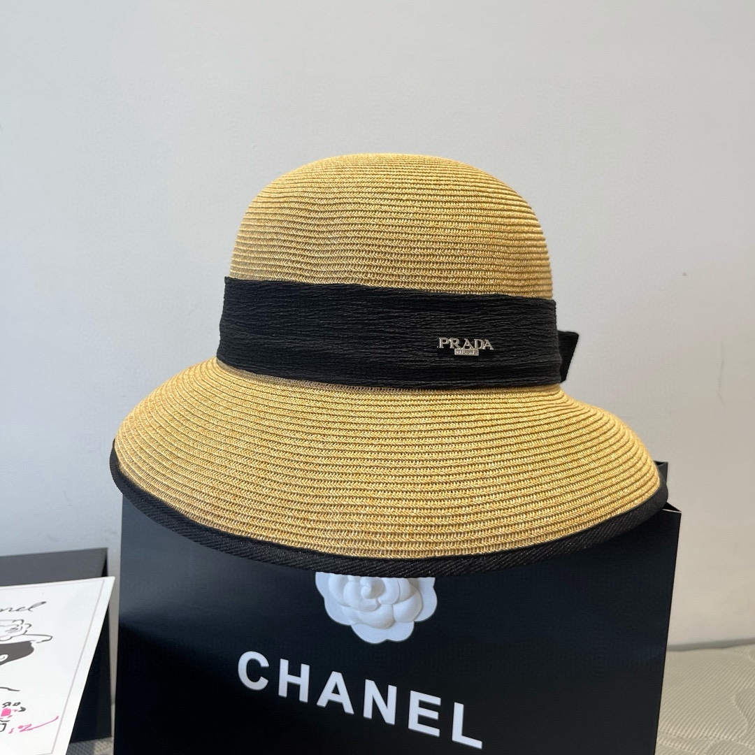 🆕

普拉达2025夏款礼帽，草帽，小清新 头围57cm