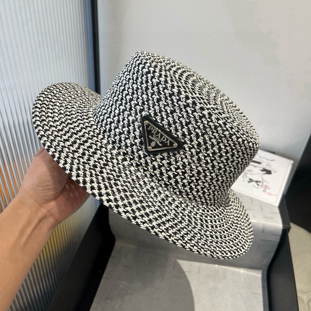 🆕

PRADA普拉达新款平顶礼帽，头围57cm