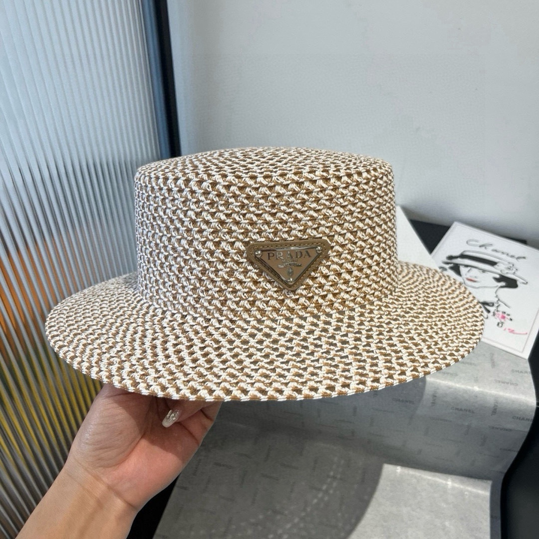 🆕

PRADA普拉达新款平顶礼帽，头围57cm