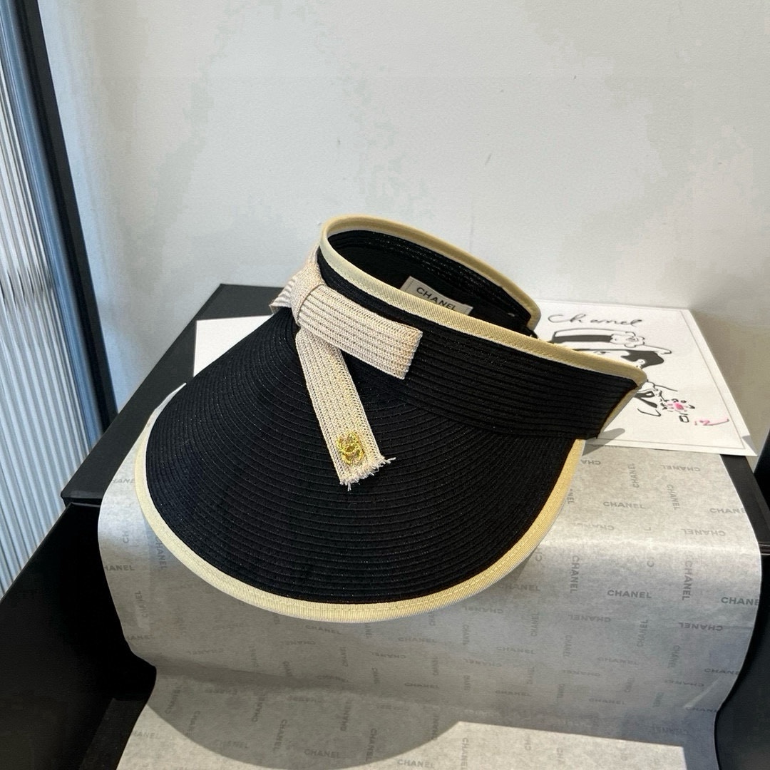 🆕

Chanel香奈儿空顶遮阳帽，PP草面料，可调节