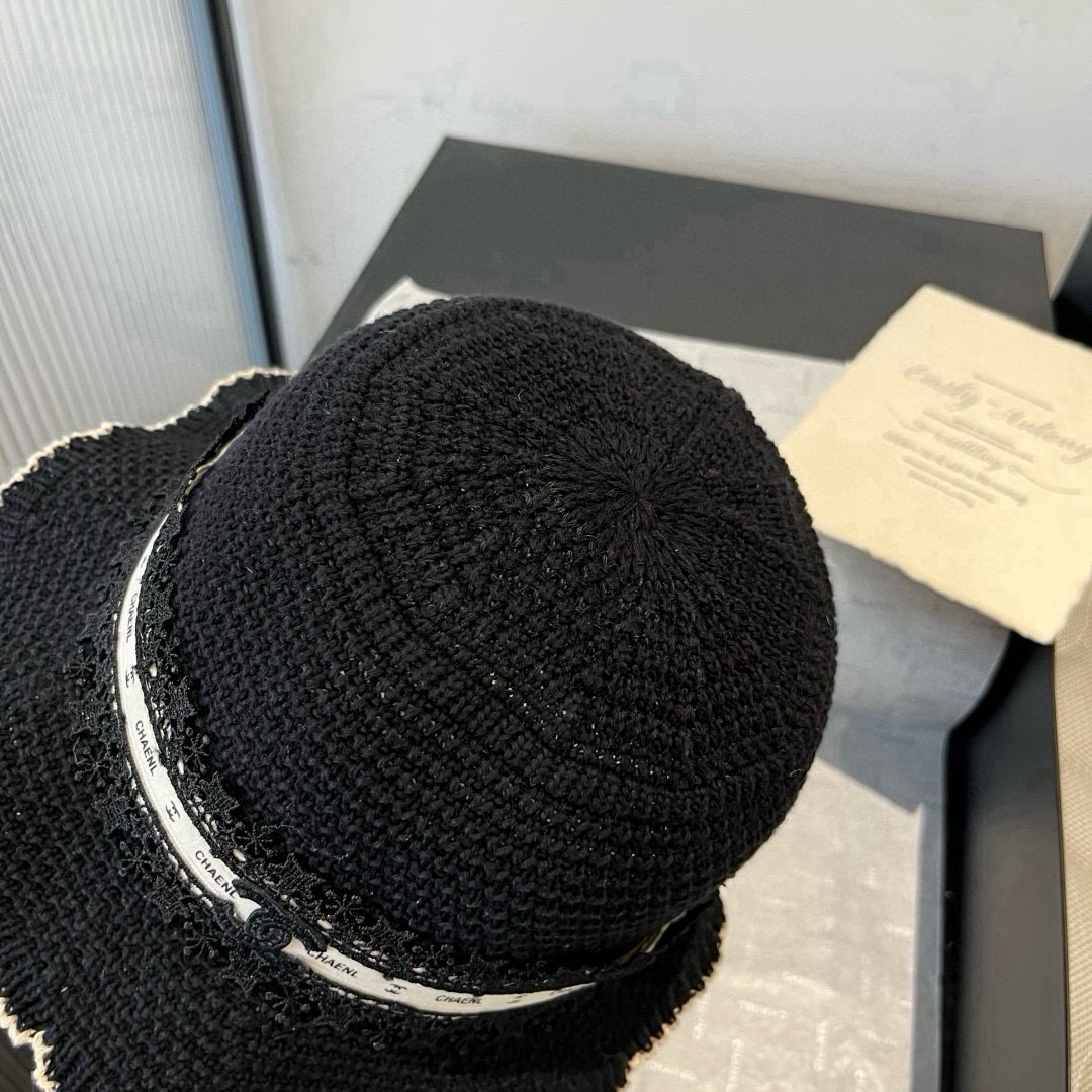 🆕

Chanel香奈儿针织手钩渔夫帽，波浪边小礼帽，头围57cm