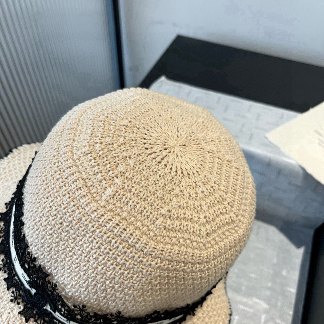 🆕

Chanel香奈儿针织手钩渔夫帽，波浪边小礼帽，头围57cm