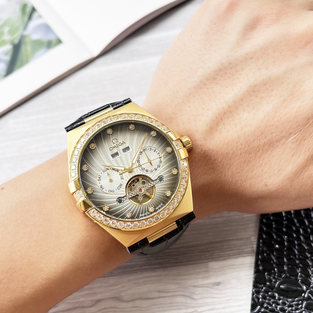 NO:339687,White Gold Omega boutique men's watches, noble and elegant, gentlemanly style, excellent quality, and hot-selling throughout the city. They use fully automatic mechanical movement, top-grade 316 stainless steel case, imported calfskin strap, super mineral mirror, diameter 42mm, omega, cowhide19860909白 金. 欧米茄 精品男士腕表 尊贵大气,绅士风范,卓越品质,热卖全城.采用全自动机械机芯,顶级316精钢表壳,进口小牛皮表带,矿物质超强镜面,直径42mm,,omega,cowhide,Watch