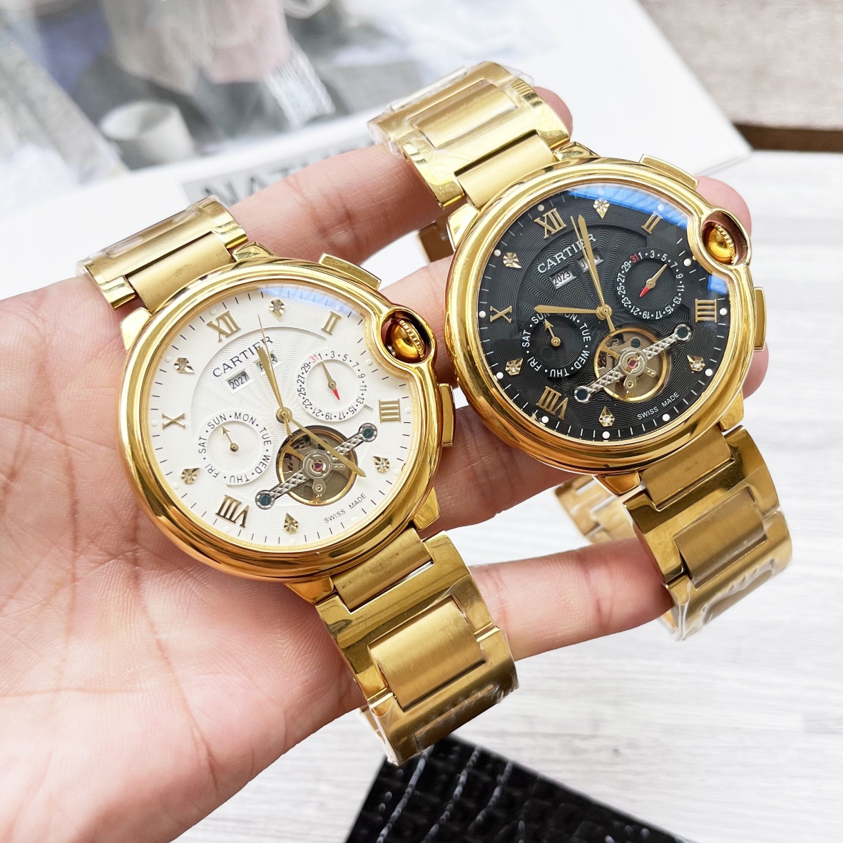 “Cartier White Twilight Gold Steel Balloon Series Watch Review” - 图片 6