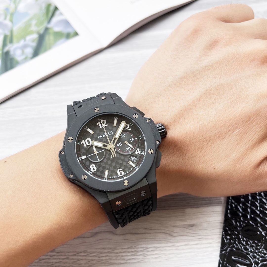 Luxury Men’s Watch: Blanche 1035 Gold 1081 Carbon Fiber Body, BIG BANG Series with Malaysian Duct Tape Stamps - 图片 2