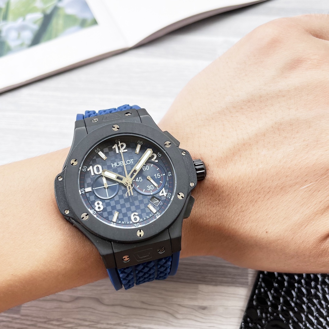Luxury Men’s Watch: Blanche 1035 Gold 1081 Carbon Fiber Body, BIG BANG Series with Malaysian Duct Tape Stamps