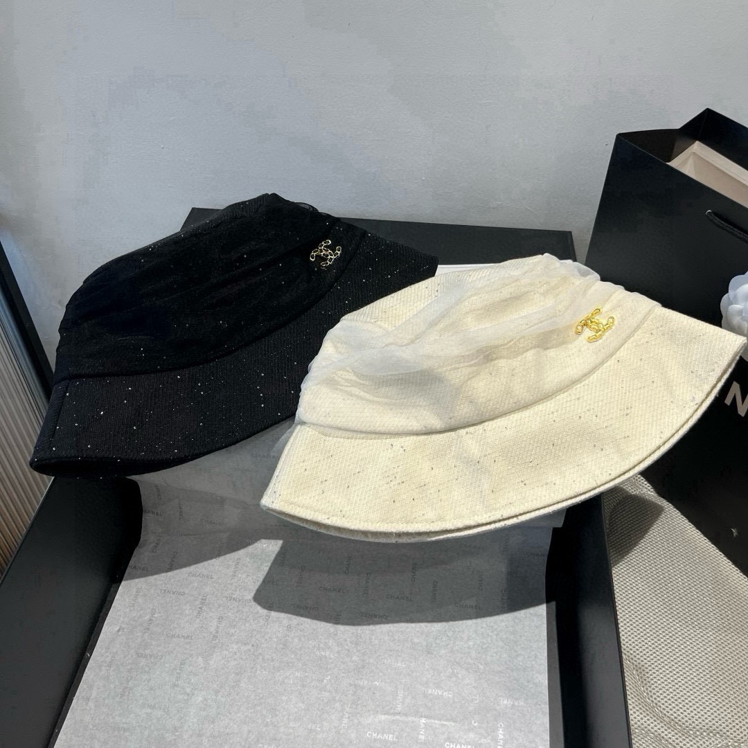 🆕

香奈儿新款遮阳渔夫帽、防紫外线布帽，可折叠头围57cm