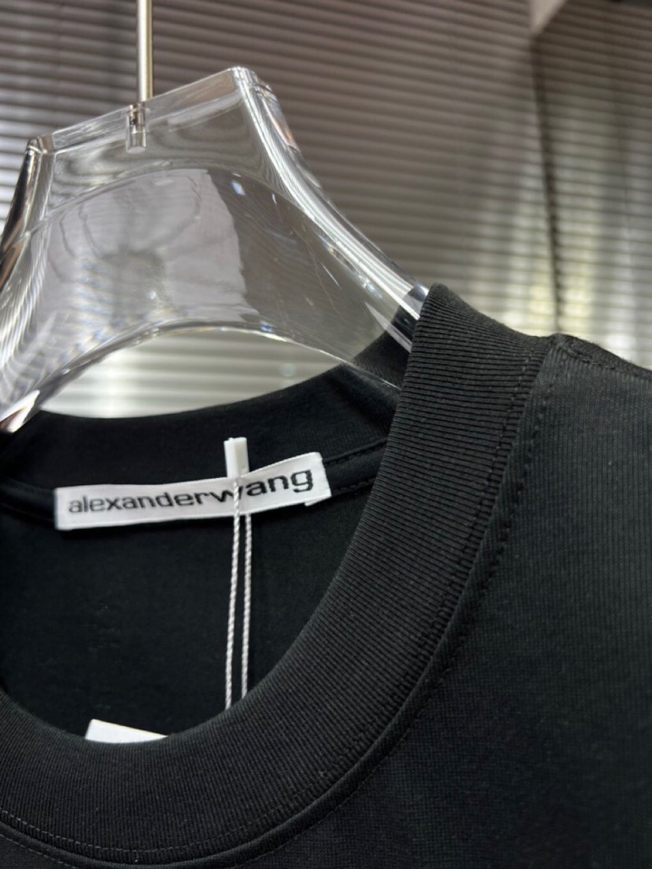 “New Alexander Wang Custom T-shirts: 100% Pure Cotton, Machine Embroidered, Unisex XS-L” - 图片 4