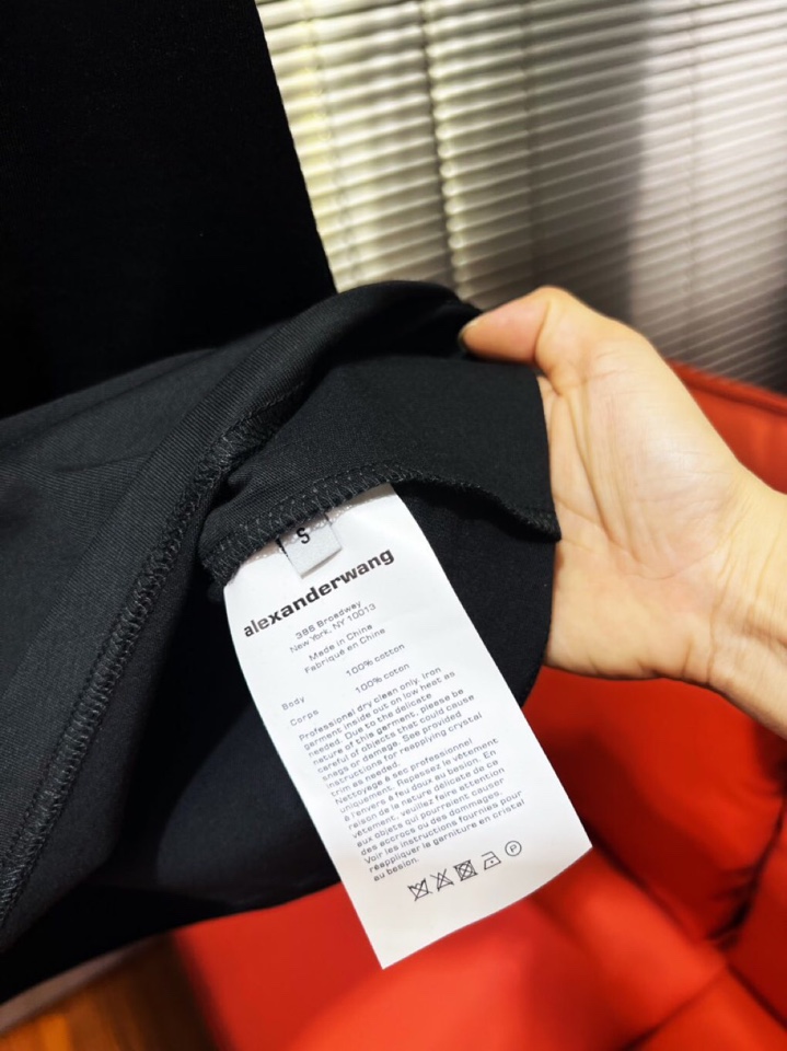 “New Alexander Wang Custom T-shirts: 100% Pure Cotton, Machine Embroidered, Unisex XS-L” - 图片 8