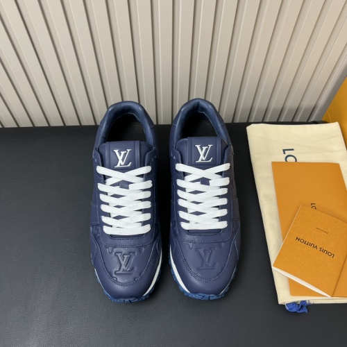 Louis Vuitton Run Away Sneaker in Monogram Leather, Blue, Size 39-44 1 Louis Vuitton Run Away Sneaker in Monogram Leather, Blue, Size 39-44