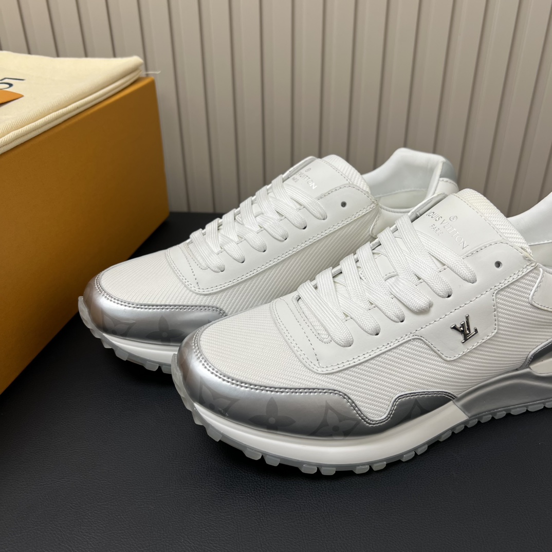 Louis Vuitton Women's Run Away Sneakers, White Leather and Fabric, Size 39-44 6 i1754547224 1657 4