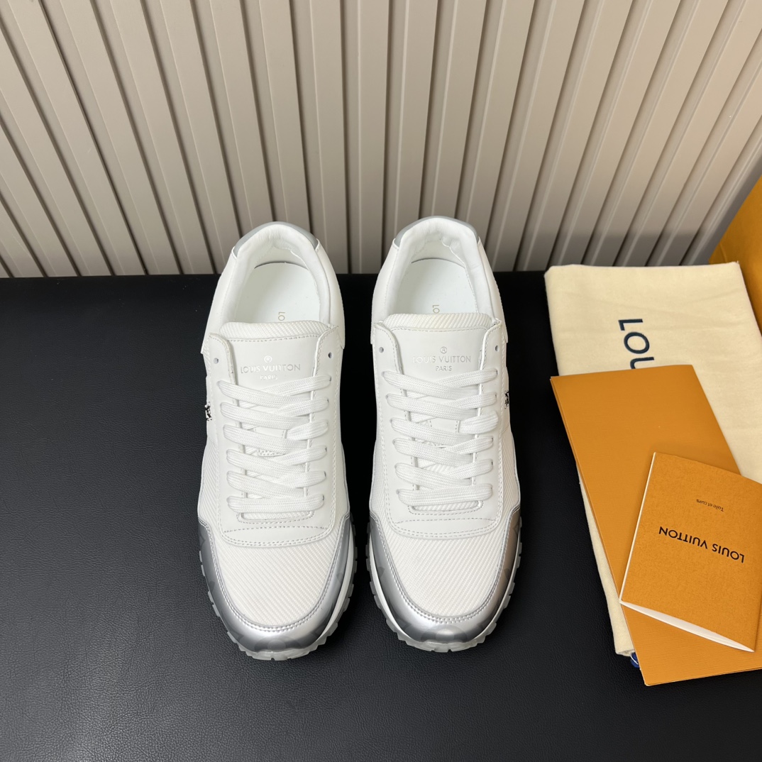 Louis Vuitton Women's Run Away Sneakers, White Leather and Fabric, Size 39-44 2 i1754547224 3348 0