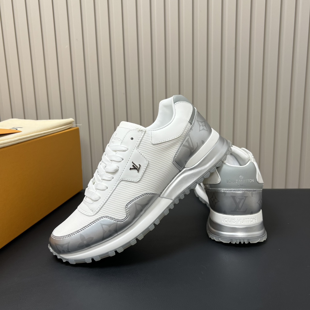 Louis Vuitton Women's Run Away Sneakers, White Leather and Fabric, Size 39-44 8 i1754547224 4071 6