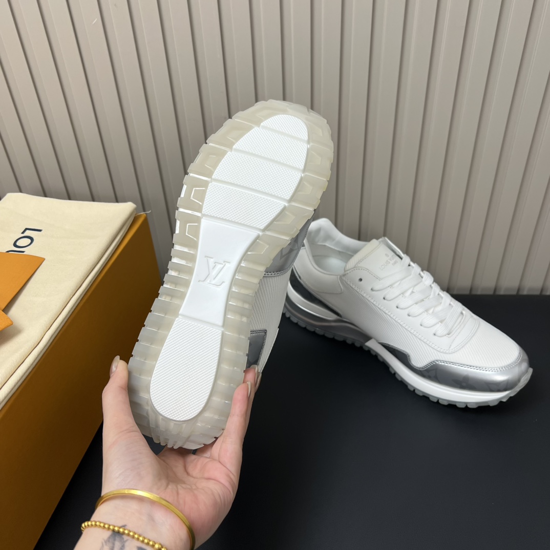Louis Vuitton Women's Run Away Sneakers, White Leather and Fabric, Size 39-44 9 i1754547224 8206 7