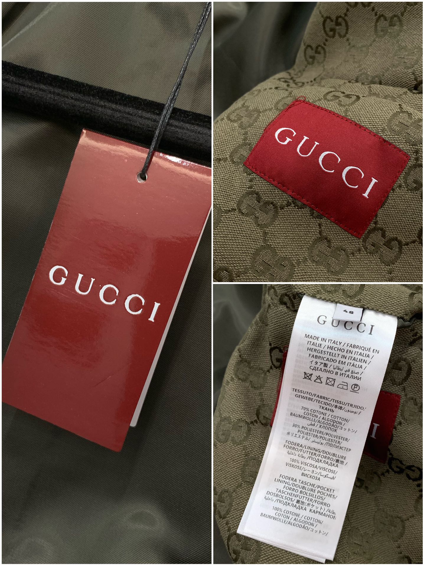 “Autumn 2025 Fashion Jacket by Gucci: Special Features, Sizes S-XL, Chief, Bra, Shoulder, Down Measurements” - 图片 8