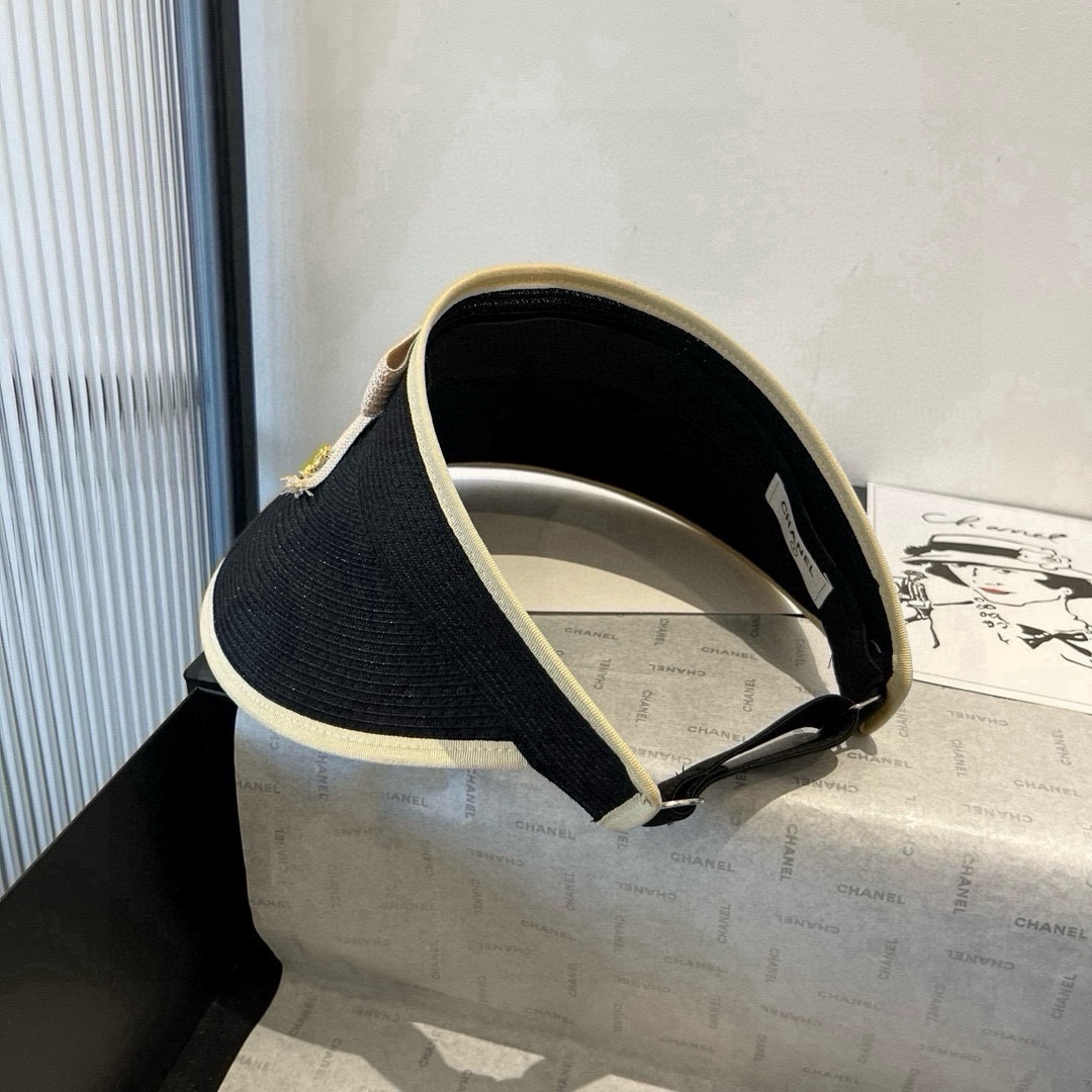 🆕

Chanel香奈儿空顶遮阳帽，PP草面料，可调节