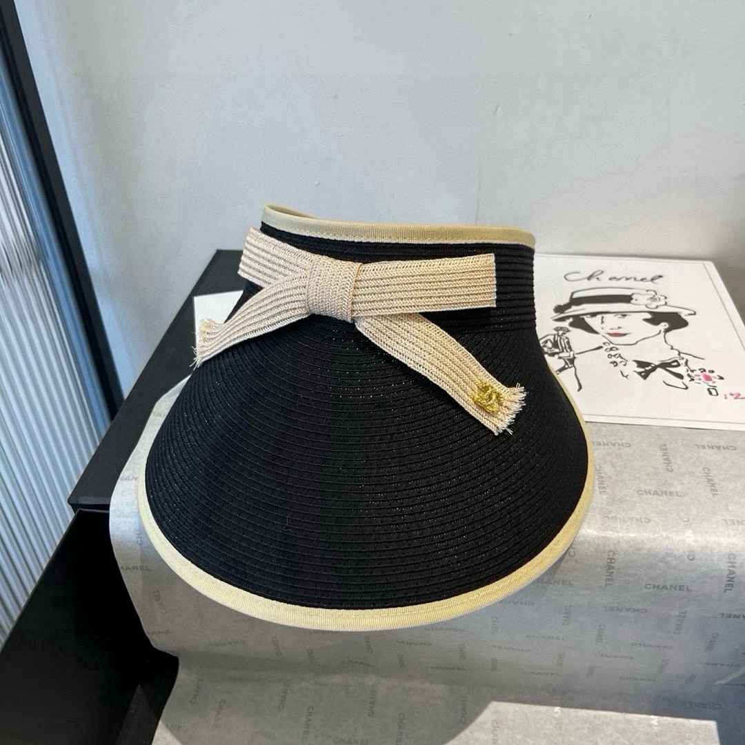 🆕

Chanel香奈儿空顶遮阳帽，PP草面料，可调节