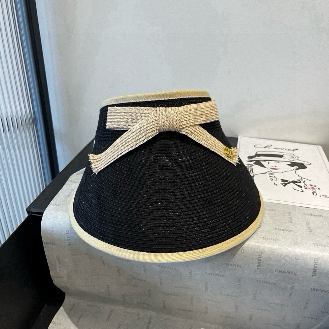 🆕

Chanel香奈儿空顶遮阳帽，PP草面料，可调节