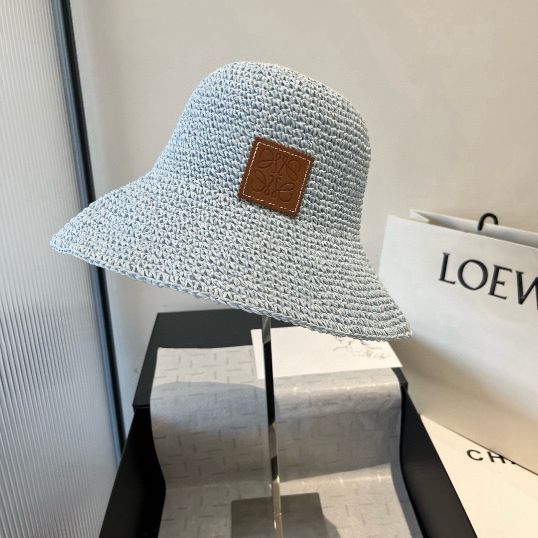 🆕

罗意威新款草编帽，遮阳沙滩帽，头围57cm