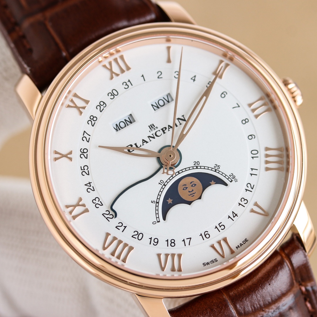 Boper Villeret Classic 6654 Calendar Wristwatch: Elegant Design and Precision Craftsmanship - 图片 5