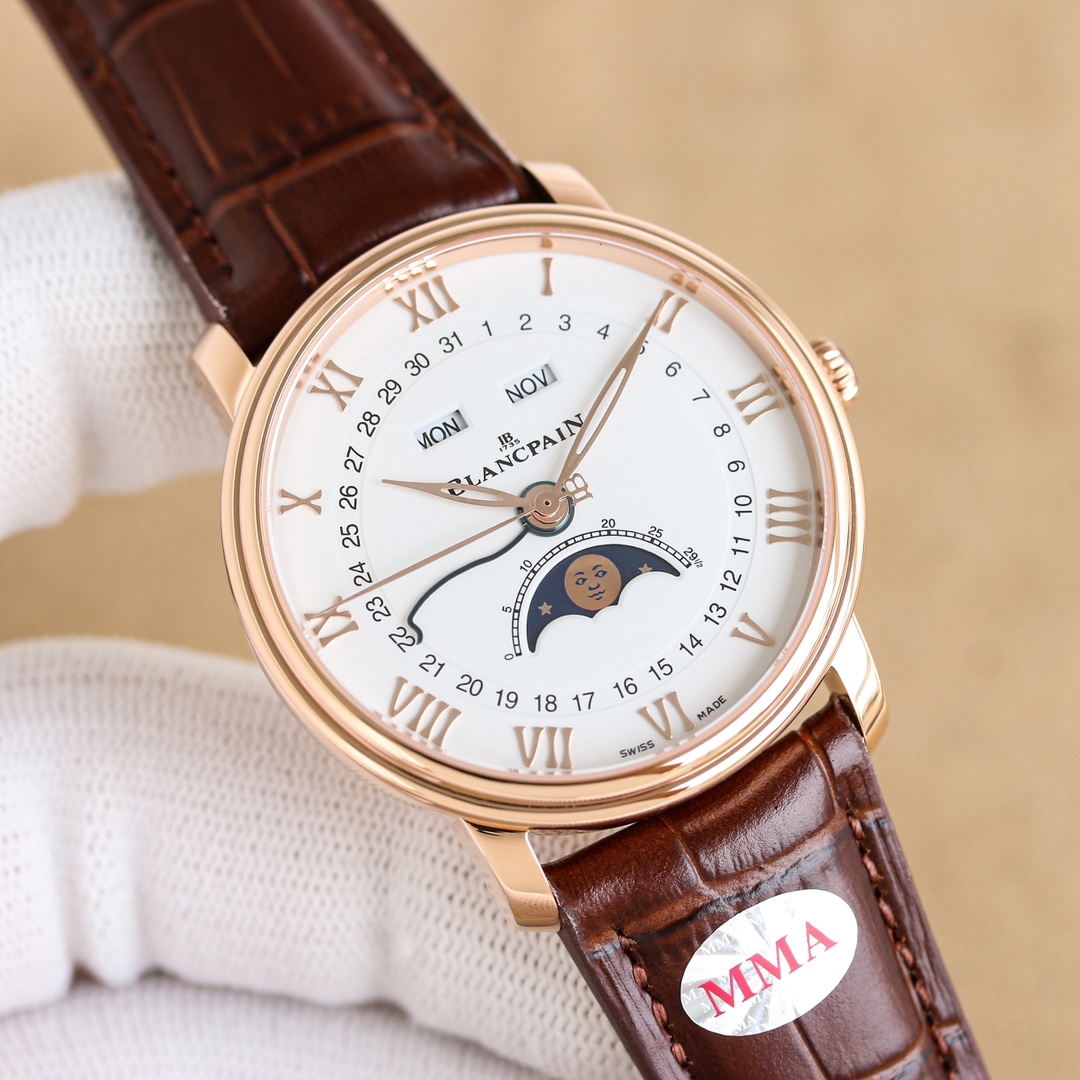 Boper Villeret Classic 6654 Calendar Wristwatch: Elegant Design and Precision Craftsmanship - 图片 3