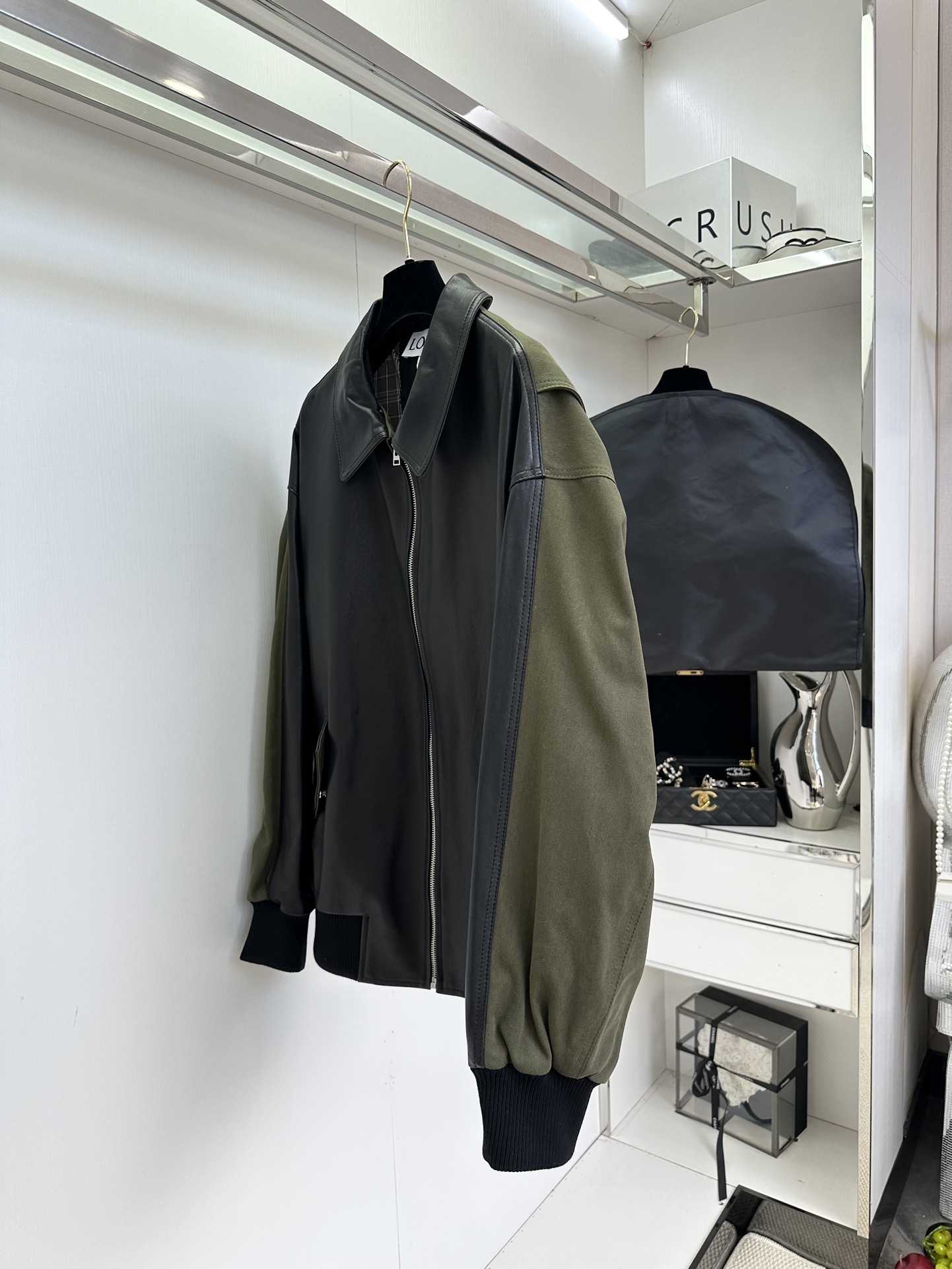 Loewe Inspired Lambskin Leather & Cotton-Blend Zip-Up Jacket - Unisex Style 4 i1754590695 6006 2