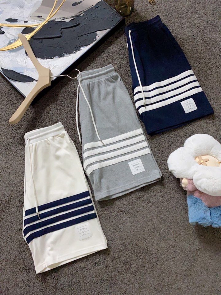 Latest Thom Browne Spring/Summer Shorts: Cotton, Embroidery, High Quality, Green/Gray/White, Sizes M-3XL - 图片 9