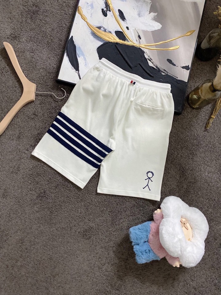 Latest Thom Browne Spring/Summer Shorts: Cotton, Embroidery, High Quality, Green/Gray/White, Sizes M-3XL - 图片 2
