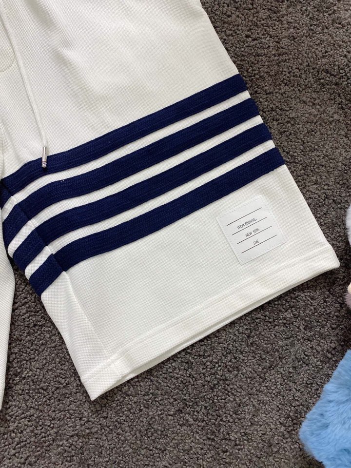 Latest Thom Browne Spring/Summer Shorts: Cotton, Embroidery, High Quality, Green/Gray/White, Sizes M-3XL - 图片 5