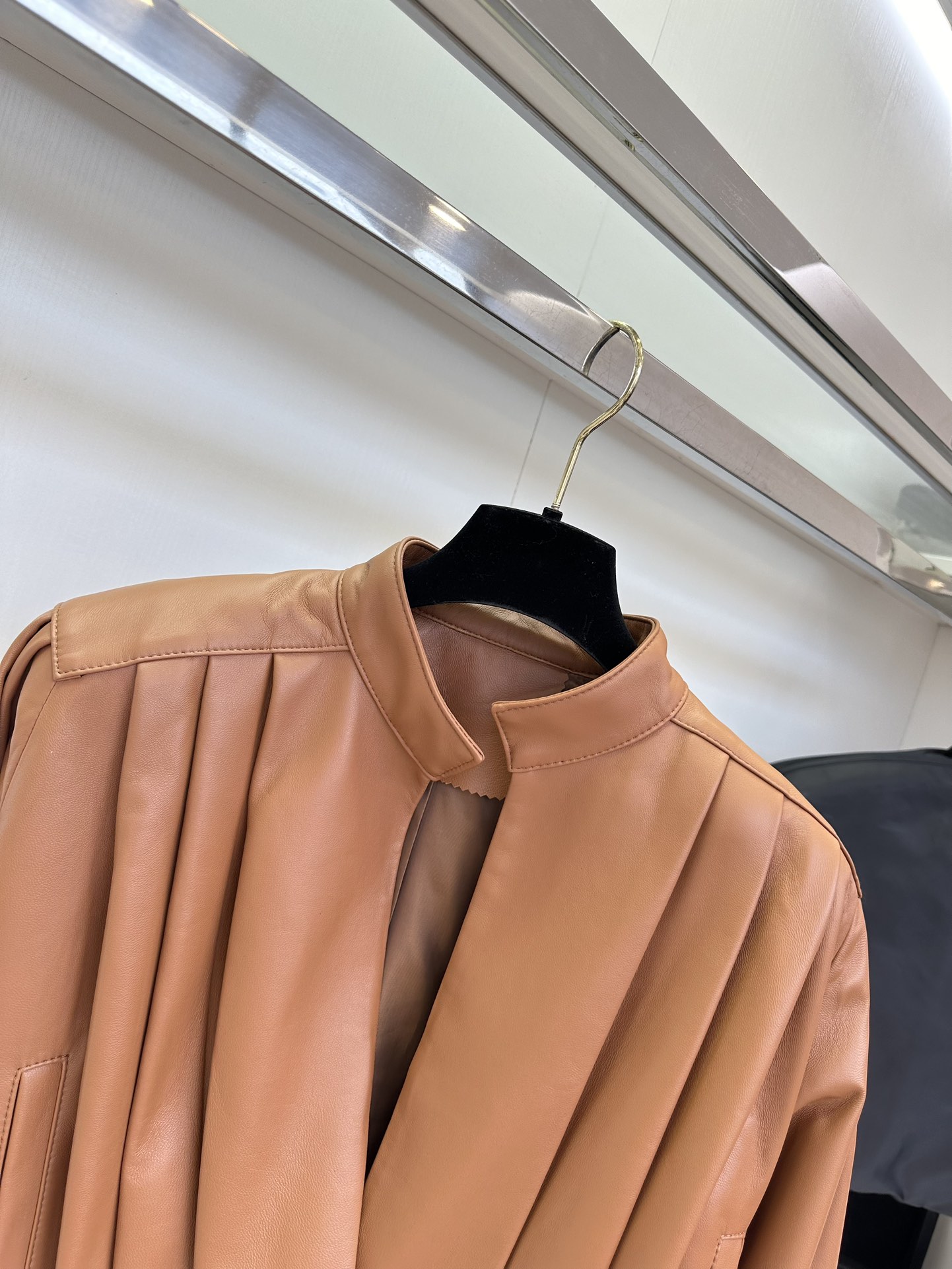 Genuine Lambskin Leather Jacket for Women - Stylish Multi-Fold Design 5 i1754620150 1514 3