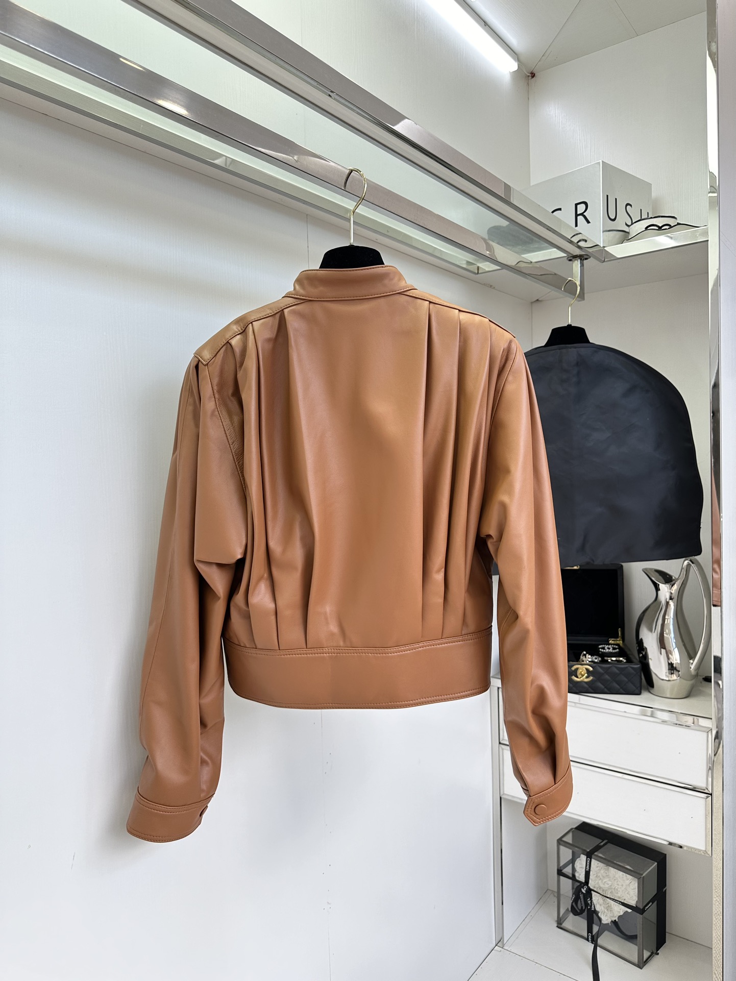 Genuine Lambskin Leather Jacket for Women - Stylish Multi-Fold Design 3 i1754620150 1934 1