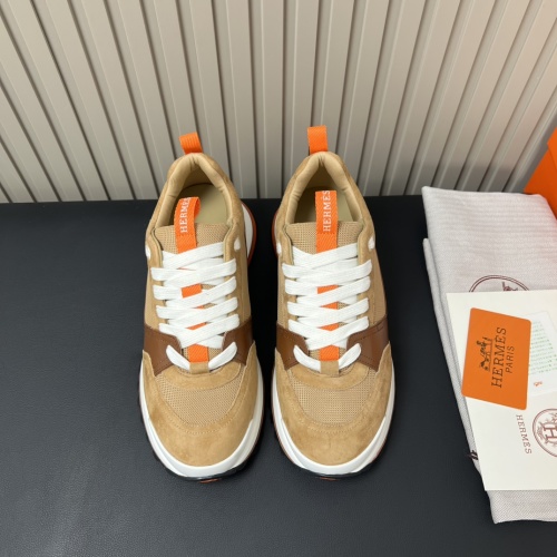 Hermes Leader Men's Sneakers: Calfskin & Suede - Orange Accents, Bicolor Sole 1 Hermes Leader Men's Sneakers: Calfskin & Suede - Orange Accents, Bicolor Sole