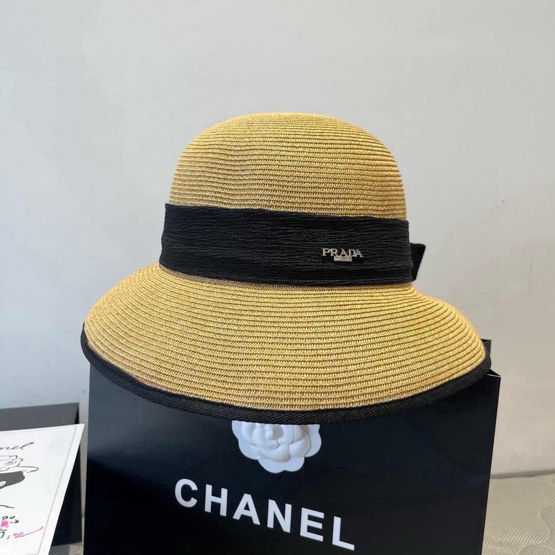 🆕

普拉达2025夏款礼帽，草帽，小清新 头围57cm