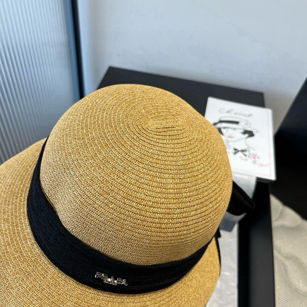 🆕

普拉达2025夏款礼帽，草帽，小清新 头围57cm