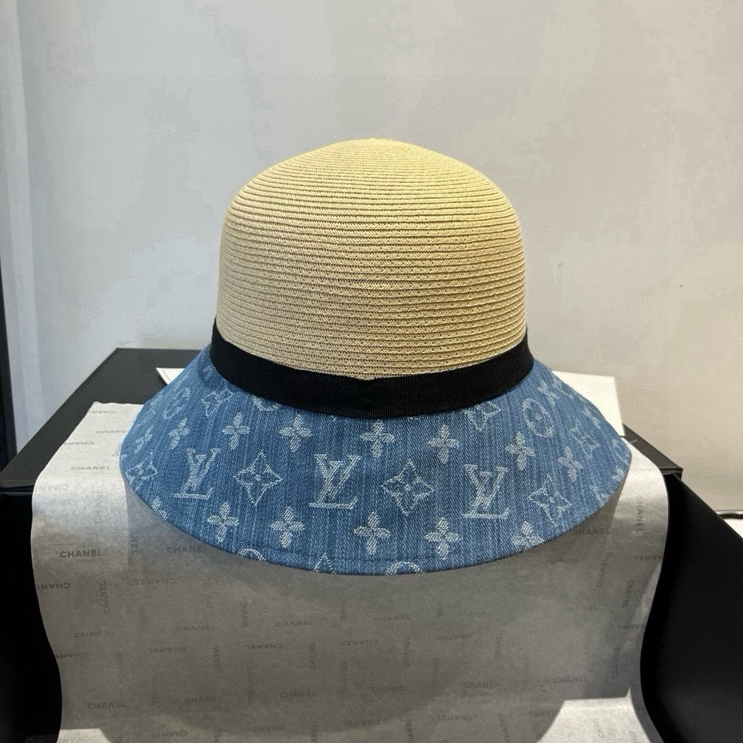 NO:361125,Lv new straw hat, Rafia making, presbyterian fabric, essential for celebrity, head circumference 57cm hat, straw hat, fisherman hat, baseball hat, hat, louis vuitton, espadrilles, hatsLv新款草帽,拉菲草制作,拼老花面料,名媛必备,头围57cm帽子草帽渔夫帽棒球帽,帽子,louis vuitton,espadrilles,hats,hat